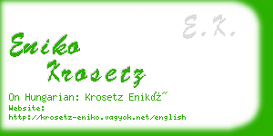 eniko krosetz business card